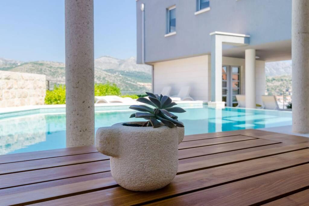 Modern Villa With Swimming Pool - Penthouse ドゥブロブニク エクステリア 写真